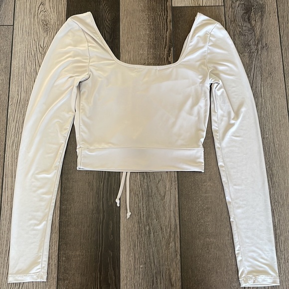 Satin Cream Top - Picture 4 of 5